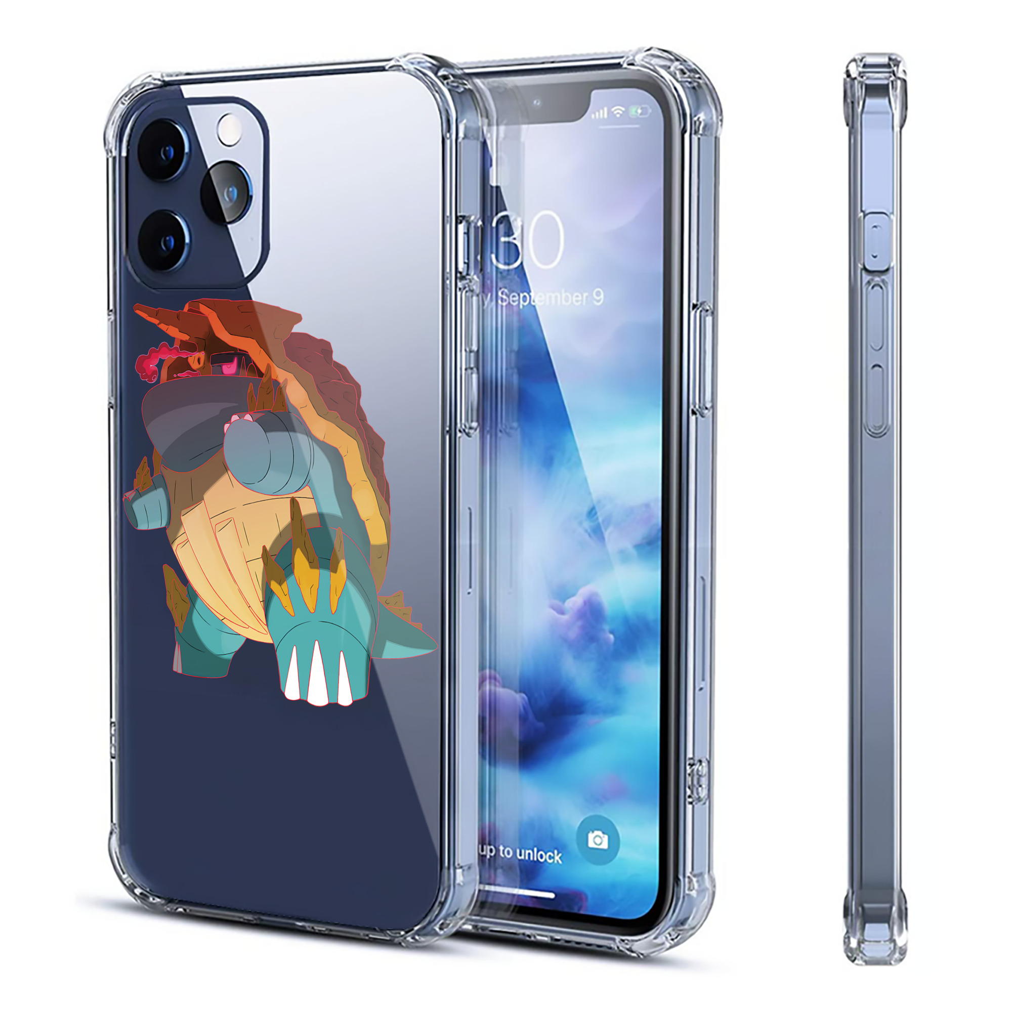（画像用） ポケットモンスター Pokémon 【iPhone 12シリーズ対応】透明スマホケース（クリアソフトケース）